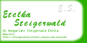 etelka steigerwald business card